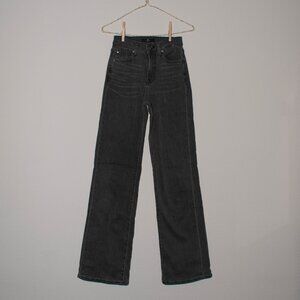 7 For All Mankind Washed Black Relaxed Straight Jeans